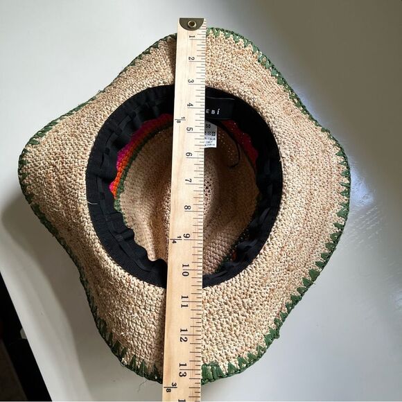 Manebi Hat Raffia Striped Beach Resort Vacation - Picture 7 of 8